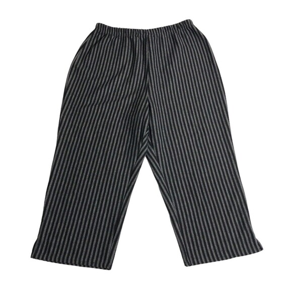 Vintage Carolina Colours Pants Womens M Striped Crop Pull On Elastic Waist Knit - Picture 1 of 10